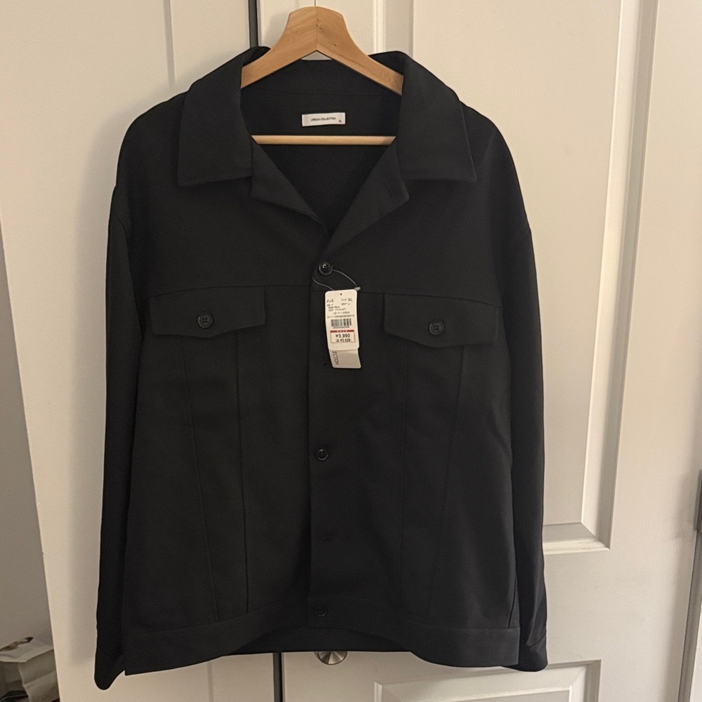Japanese black overshirt jacket